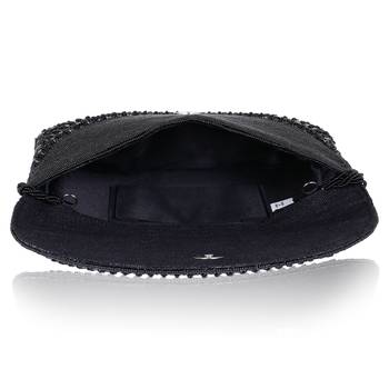 Osty ruhani – luxury hand-zari embroidered bridal clutch with dual carrying options-black 3