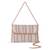 Osty luminara – handcrafted pastel zari clutch with dual handle-silver