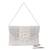 Osty nysa luxury handcrafted zari clutch bag with dual strap for wedding & parties-silver