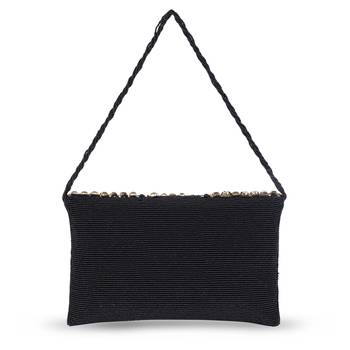 black zari handcrafted clutch bag with dual strap luxury 3