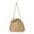 Luxury handcrafted bridal potli bag for women - golden glam embellished zari beaded purse-gold