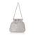 Luxury handcrafted bridal potli bag for women - golden glam embellished zari beaded purse-silver
