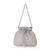 Luxury handcrafted bridal potli bag for women - golden glam embellished zari beaded purse-silver