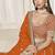 Orange Art Silk Wedding Wear Lehenga Choli Set
