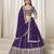 Purple Art Silk Wedding Wear Lehenga Choli Set