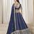 Navy Blue Art Silk Wedding Wear Lehenga Choli Set