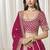 Rani Pink Art Silk Wedding Wear Lehenga Choli Set