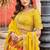 Yellow Printed Embroidered Taby Silk Trendy Lehenga Choli