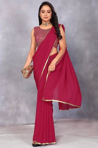 Elegance Designer Georgette Saree with Sequence Blouse
