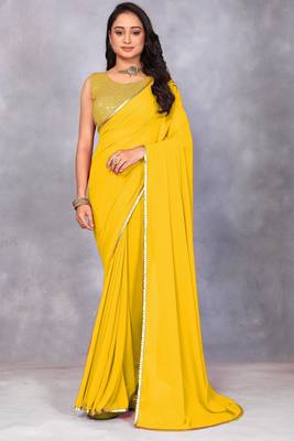 Elegance Designer Georgette Saree with Sequence Blouse 1