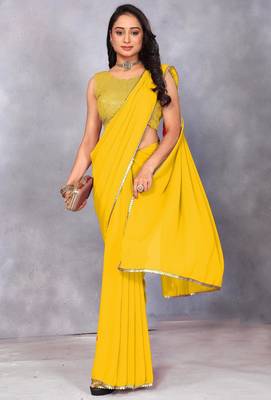 Elegance Designer Georgette Saree with Sequence Blouse 2