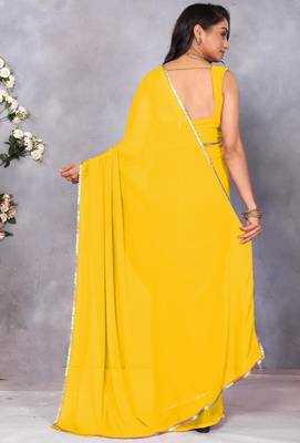 Elegance Designer Georgette Saree with Sequence Blouse 3