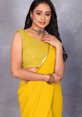 Elegance Designer Georgette Saree with Sequence Blouse 4