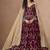 Maroon faux georgette embroidered wedding anarkali style gown