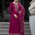 Pink color vichitra silk heavy graceful stitched salwar kameez