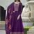 Purple color vichitra silk heavy graceful stitched salwar kameez