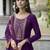 Purple color vichitra silk heavy graceful stitched salwar kameez