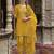 Mustard color ceremonial wear beautiful designer viscose silk dhoti style suit
