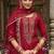 Maroon color ceremonial wear beautiful designer viscose silk dhoti style suit