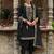 Black color ceremonial wear beautiful designer viscose silk dhoti style suit