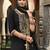 Black color ceremonial wear beautiful designer viscose silk dhoti style suit