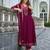 Magenta color vichitra silk fabric stitched salwar kameez for ceremonial looks