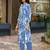 Floral Printed Shirt Collar A-Line Kurta With Pyjama