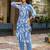 Floral Printed Shirt Collar A-Line Kurta With Pyjama