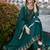 Rama color vichitra silk fabric stitched salwar kameez for ceremonial looks