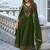 Green color vichitra silk fabric stitched salwar kameez for ceremonial looks