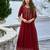 Maroon color vichitra silk fabric stitched salwar kameez for ceremonial looks