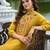 Yellow color vichitra silk fabric stitched salwar kameez for ceremonial looks