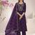Purple color viscose fabric resham embroidered readymade salwar suit