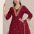 Maroon color viscose fabric resham embroidered readymade salwar suit
