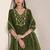 Green color viscose fabric resham embroidered readymade salwar suit