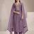 Lavender color viscose fabric resham embroidered readymade salwar suit