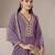 Lavender color viscose fabric resham embroidered readymade salwar suit