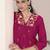 Pink color viscose fabric resham embroidered readymade salwar suit