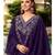 Purple color beautiful ceremonial shimmer silk fabric embroidered girls suit