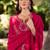 Pink color beautiful ceremonial shimmer silk fabric embroidered girls suit