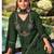 Mahendi color beautiful ceremonial shimmer silk fabric embroidered girls suit