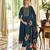 Blue color beautiful embroidered vichitra silk fabric ceremonial suit