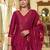 Maroon color beautiful embroidered vichitra silk fabric ceremonial suit