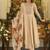 Beige color beautiful embroidered vichitra silk fabric ceremonial suit