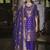 Blue color ethnic woven designer banarasi silk beautiful readymade suit
