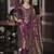 Wine color ethnic woven designer banarasi silk beautiful readymade suit