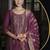 Wine color ethnic woven designer banarasi silk beautiful readymade suit