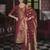 Maroon color ethnic woven designer banarasi silk beautiful readymade suit