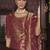 Maroon color ethnic woven designer banarasi silk beautiful readymade suit
