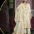 Cream color ethnic woven designer banarasi silk beautiful readymade suit
